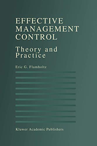 9781461285861: Effective Management Control: Theory and Practice