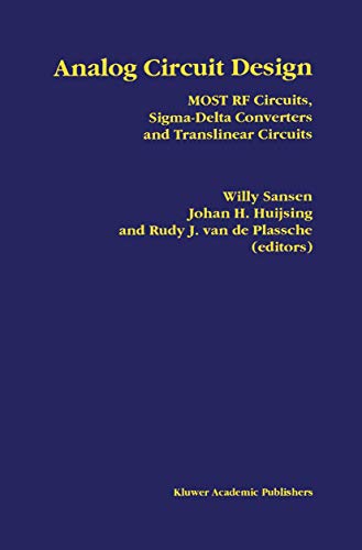 9781461286288: Analog Circuit Design: MOST RF Circuits, Sigma-Delta Converters and Translinear Circuits