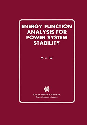 9781461289036: Energy Function Analysis for Power System Stability (Power Electronics and Power Systems)