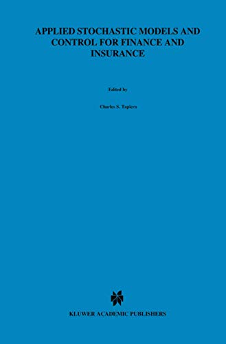 Beispielbild fr Applied Stochastic Models and Control for Finance and Insurance zum Verkauf von Ria Christie Collections