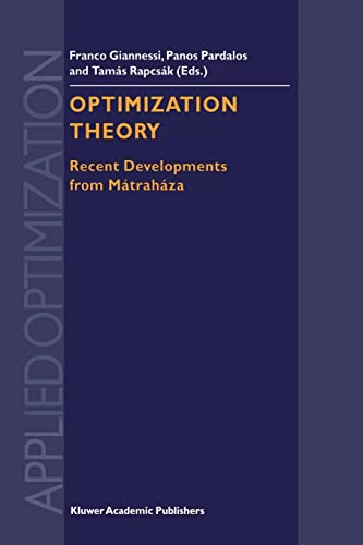 9781461379836: Optimization Theory: Recent Developments from Mtrahza: 59 (Applied Optimization, 59)