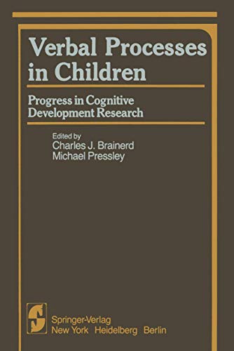 Imagen de archivo de Verbal Processes in Children: Progress in Cognitive Development Research (Springer Series in Cognitive Development) a la venta por Lucky's Textbooks