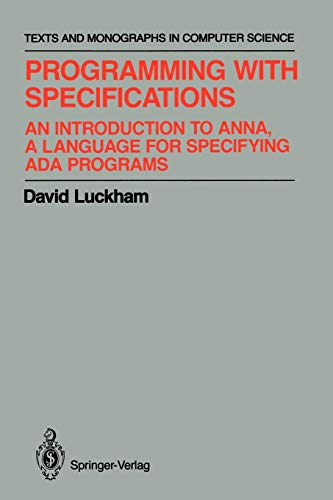 9781461396871: Programming with Specifications: An Introduction to ANNA, A Language for Specifying Ada Programs
