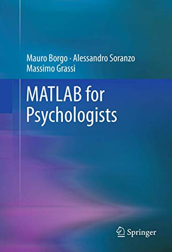 Imagen de archivo de MATLAB for Psychologists a la venta por HPB-Ruby