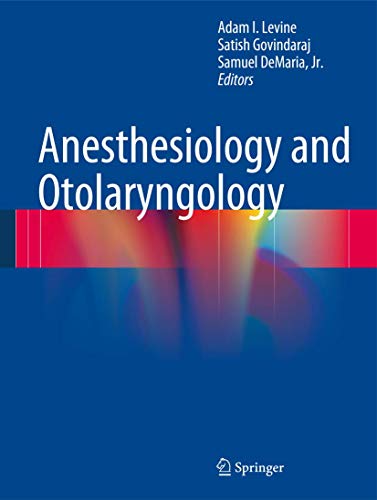 Imagen de archivo de Anesthesiology and Otolaryngology a la venta por dsmbooks