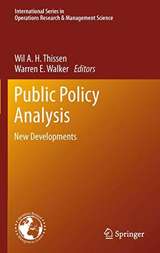 9781461446026: Public Policy Analysis: New Developments