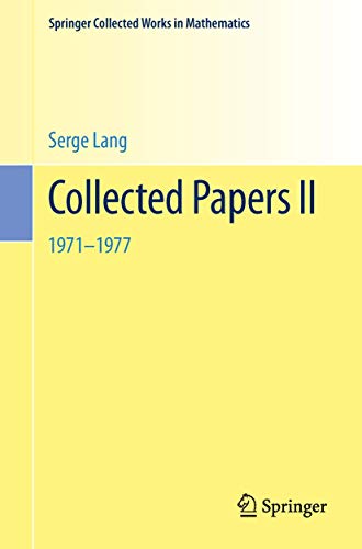 Collected Papers II - Serge Lang