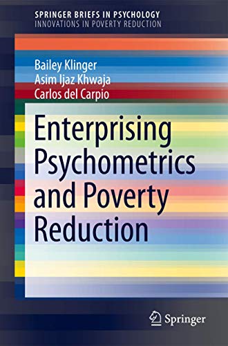 9781461472261: Enterprising Psychometrics and Poverty Reduction (SpringerBriefs in Psychology)