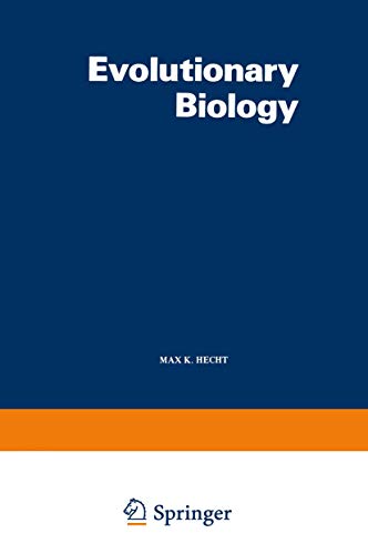 Evolutionary Biology: Volume 12 (Evolutionary Biology, 12) (9781461569619) by Hecht, Max K.