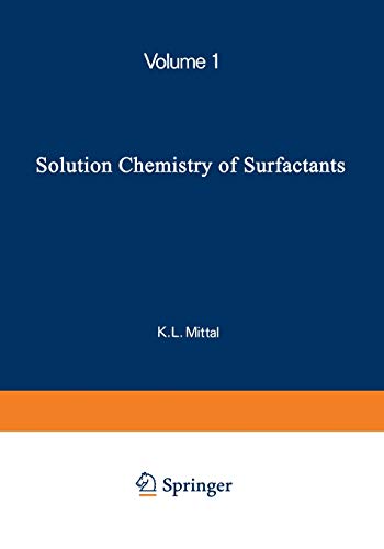 Imagen de archivo de Solution Chemistry of Surfactants: Volume 1 a la venta por Lucky's Textbooks