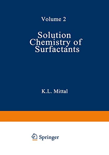 Imagen de archivo de Solution Chemistry of Surfactants : Volume 2 a la venta por Buchpark