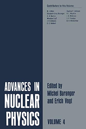 Imagen de archivo de Advances in Nuclear Physics: Volume 4 (Advances in Nuclear Physics, 4) a la venta por Lucky's Textbooks