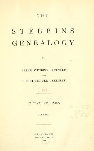 9781462266548: The Stebbins Genealogy