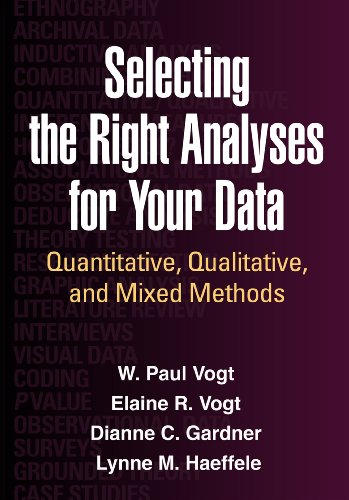 Beispielbild fr Selecting the Right Analyses for Your Data: Quantitative, Qualitative, and Mixed Methods zum Verkauf von BooksRun