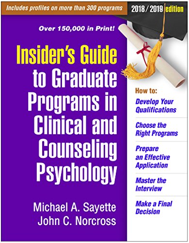 9781462532117: Insider's Guide to Graduate Programs in Clinical and Counseling Psychology: 2018/2019 Edition