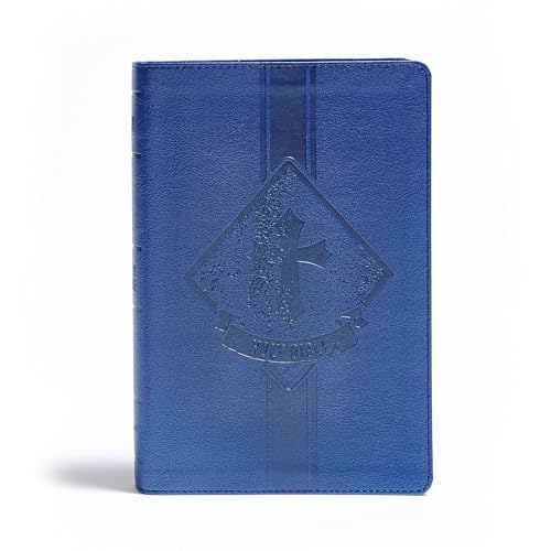 Stock image for KJV Kids Bible, Royal Blue LeatherTouch, Red Letter, Presentation Page, Study Helps for Children, Full-Color Inserts and Maps, Easy-to-Read Bible MCM Type for sale by Red's Corner LLC