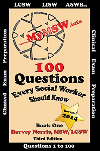 Beispielbild fr 100 Questions Every Social Worker Should Know:: ASWB - LCSW - LISW Clinical Exam Preparation zum Verkauf von HPB-Red
