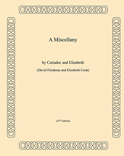 A Miscellany (9781463789329) by Friedman, David; Cook, Elizabeth