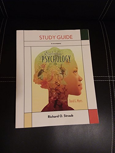Imagen de archivo de Study Guide for Exploring Psychology a la venta por BookHolders