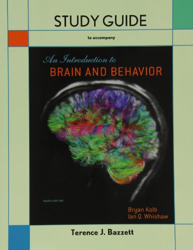 Imagen de archivo de Study Guide for Introduction to Brain and Behavior a la venta por Green Street Books