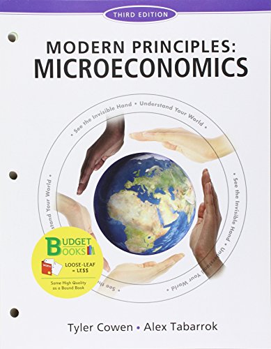 Imagen de archivo de Loose-leaf Version for Modern Principles of Microeconomics a la venta por Irish Booksellers