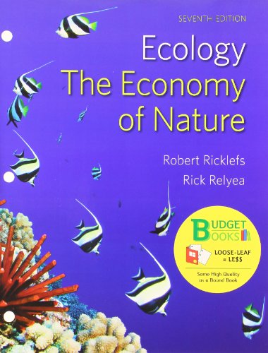Imagen de archivo de Loose-leaf Version for Ecology: The Economy of Nature a la venta por SecondSale