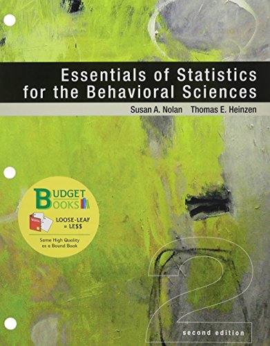 9781464113062: Loose-Leaf Version for Essentials of Statistics for the Behavioral Sciences