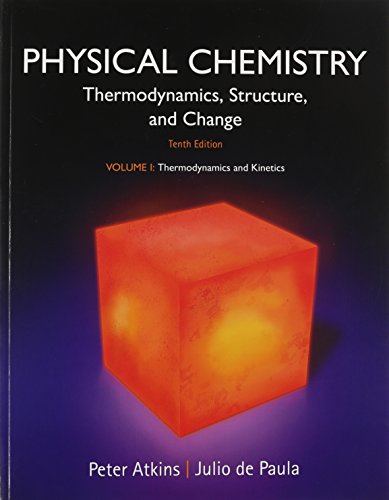 Beispielbild fr Physical Chemistry, Volume 1: Thermodynamics and Kinetics zum Verkauf von SecondSale