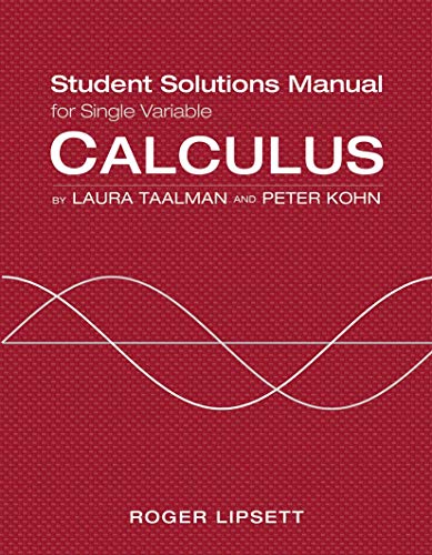 Stock image for Single Variable Student Solutions Manual for Calculus for sale by SecondSale