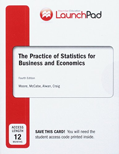 9781464132124: LaunchPad for The Practice of Statistics for Business & Economics (12 month access card)