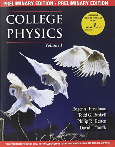 Beispielbild fr Preliminary Version for College Physics zum Verkauf von Bookmans
