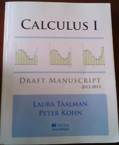 9781464137150: Calculus I: Draft Manuscript