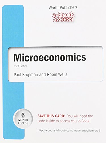 eBook Access Card for Microeconomics & Sapling Access Card (6 Month) (9781464137785) by Krugman, Paul; Sapling Learning; Wells, Robin