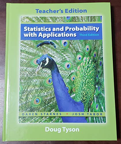Stock image for Statistics and Probability with Applications - Teacher's Edition for sale by Wizard Books