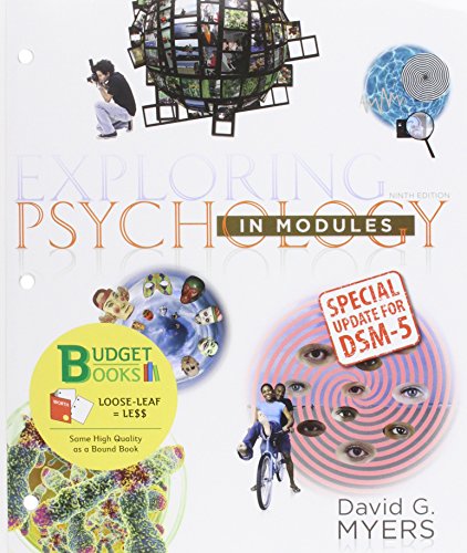 Beispielbild fr Loose-leaf Version for Exploring Psychology in Modules with DSM5 Update zum Verkauf von Books From California