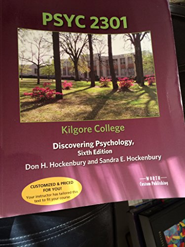Imagen de archivo de Discovering Psychology PSYC 2301 Kilgore College a la venta por HPB-Red