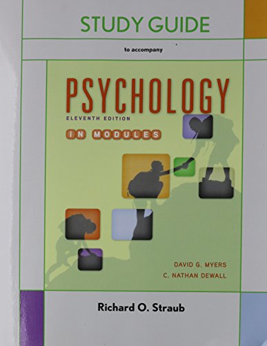 Beispielbild fr Study Guide for Psychology in Modules zum Verkauf von BooksRun