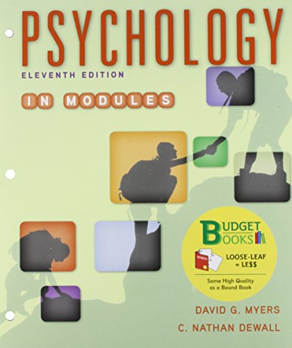 Imagen de archivo de Loose-leaf Version for Psychology in Modules a la venta por BookHolders