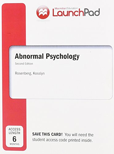 Stock image for LaunchPad for Rosenberg's Abnormal Psychology (1-Term Access) for sale by Textbooks_Source