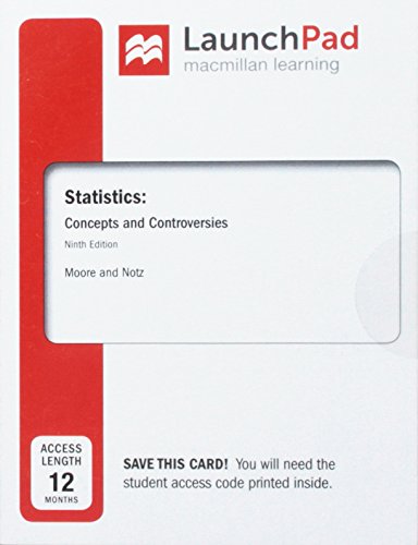 Imagen de archivo de LaunchPad for Moore's Statistics: Concepts and Controversies (Twelve Month Access) a la venta por HPB-Red