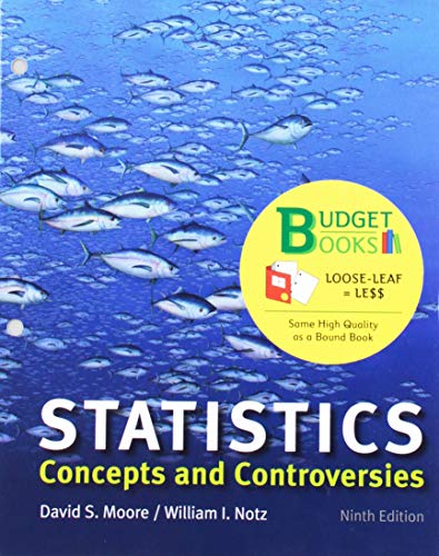 Imagen de archivo de Loose-leaf Version for Statistics: Concepts and Controversies a la venta por SecondSale