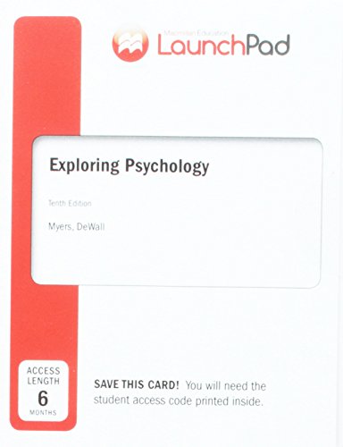 Beispielbild fr LaunchPad for Myers' Exploring Psychology (Six Month Access) zum Verkauf von BookHolders