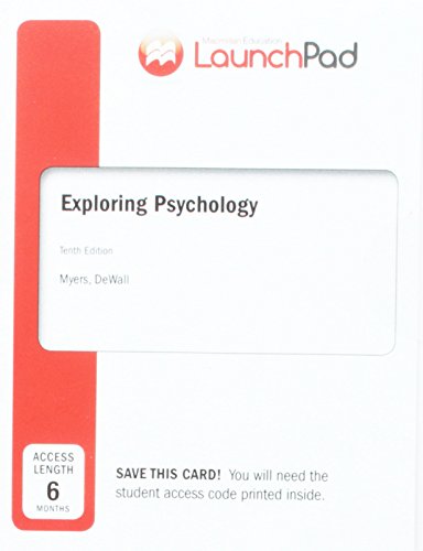 Stock image for LaunchPad for Myers' Exploring Psychology (Six Month Access) for sale by BookHolders