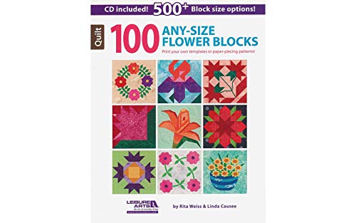 9781464715914: 100 Any Size Flower Quilt Blocks + CD