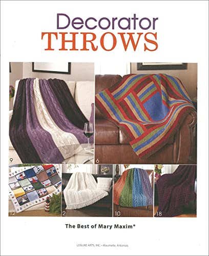 Beispielbild fr Decorator Throws | Knitting | Leisure Arts (7112) (Best of Mary Maxim) zum Verkauf von Better World Books