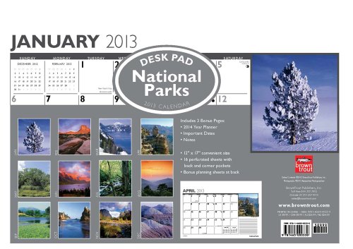 National Parks 2013 Desk Blotter (9781465000330) by NOT A BOOK