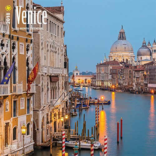 Venice 2018 12 x 12 Inch Monthly Square Wall Calendar, Scenic Travel Europe Italy - BrownTrout Publishers