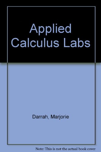 Stock image for Applied Calculus Labs (NEW!!) for sale by BookHolders