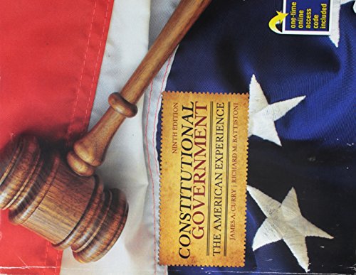 Stock image for Constitutional Government: The American Experience for sale by Better World Books