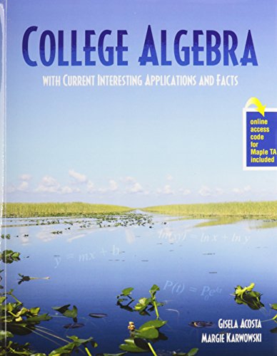 Stock image for College Algebra with Current Interesting Applications and Facts - PAK for sale by Irish Booksellers